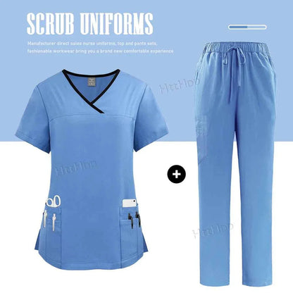 Nurse Uniform Medical Scrubs Set Women