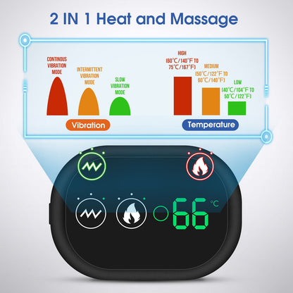 USB Rechargeable Convenient Electric Heating Shoulder Massage Heated Back Shoulder Brace Adjustable Heating Shoulder Massage Belt For Arm Muscle Relaxation
